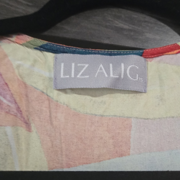 Liz Alig Colorful Leaf Print Maxi Dress Size XS - Picture 3 of 5